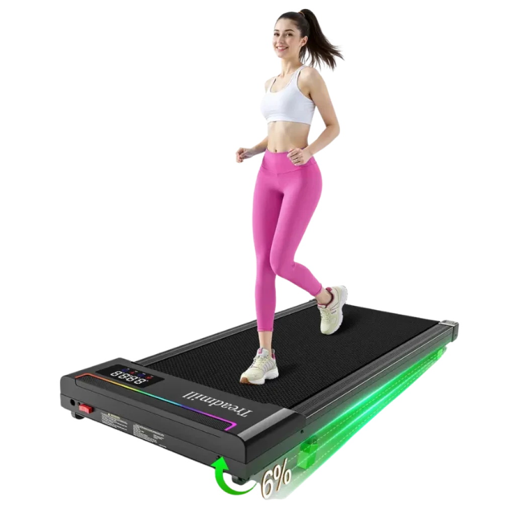 Akluer P03B con control remoto - Cinta de Correr Plegable con pantalla LED, banda amplia antideslizante y luces laterales RGB, diseño compacto y moderno