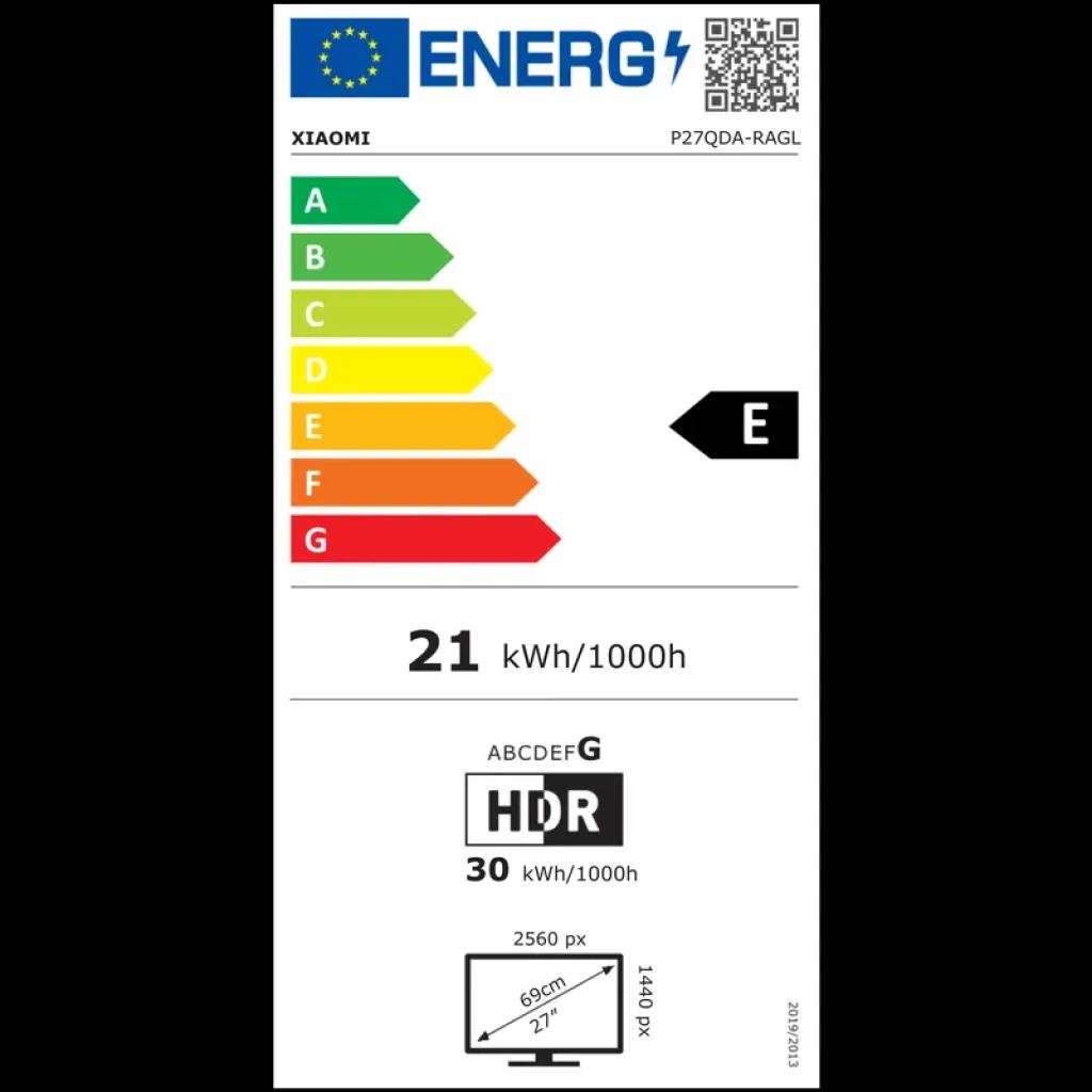 Xiaomi 2K A27Qi 2026, monitor 27 pulgadas IPS LCD, trasera negra minimalista con soporte central, puertos alineados y diseño delgado, 120Hz, 300 nits
