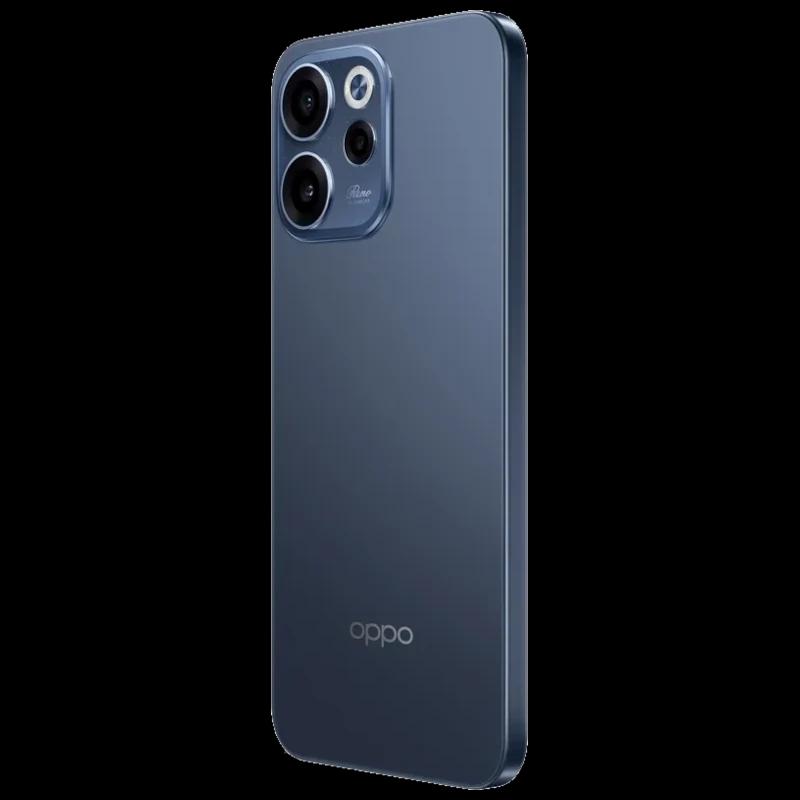 Oppo Reno15 FS 5G en negro Twilight con módulo triple de cámaras traseras prominente, acabado mate elegante y bordes curvos para agarre cómodo