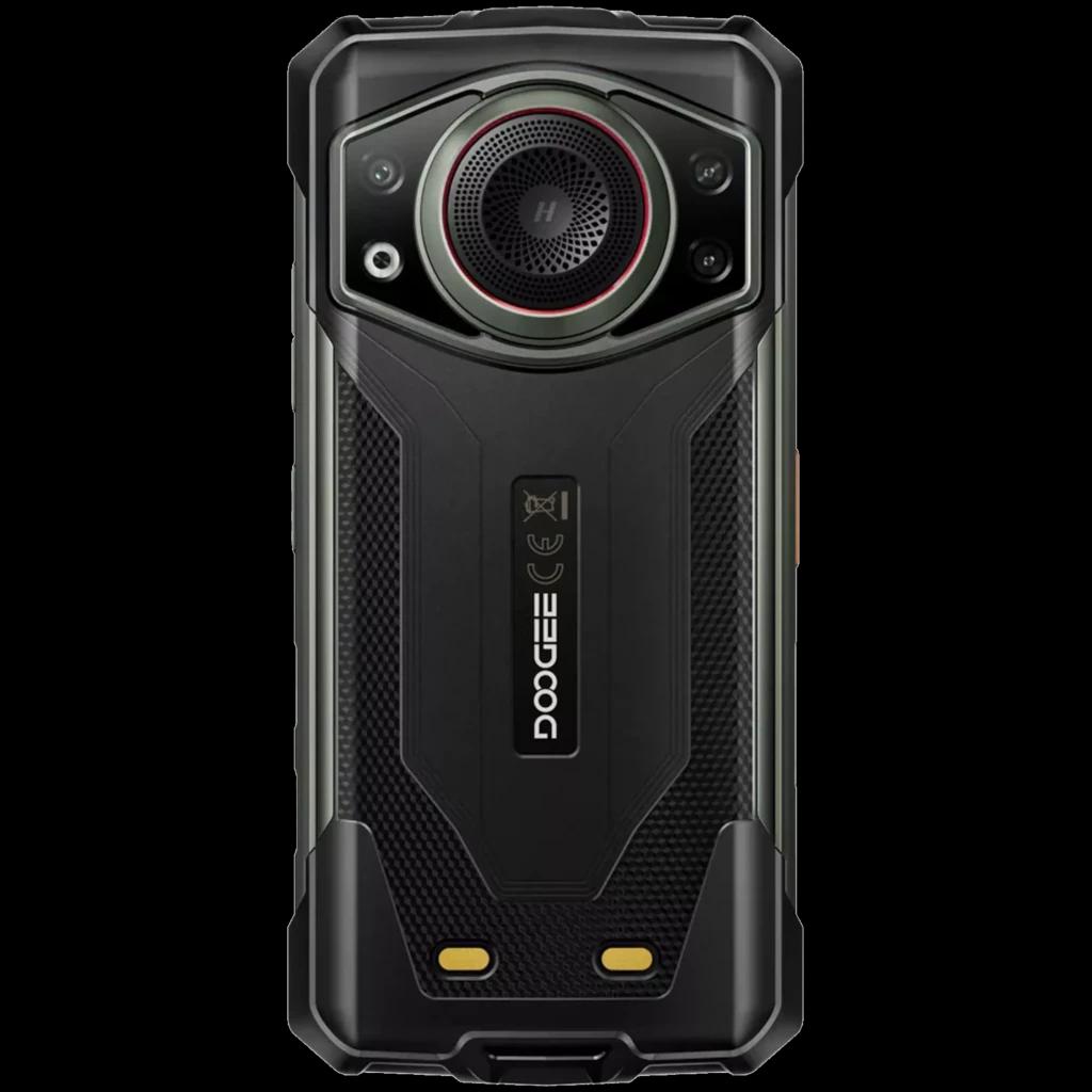 Doogee Fire 7 Ultra 256GB oro con diseño robusto, módulo trasero circular, triple cámara 64 Mpx, acabados metálicos y textura antideslizante