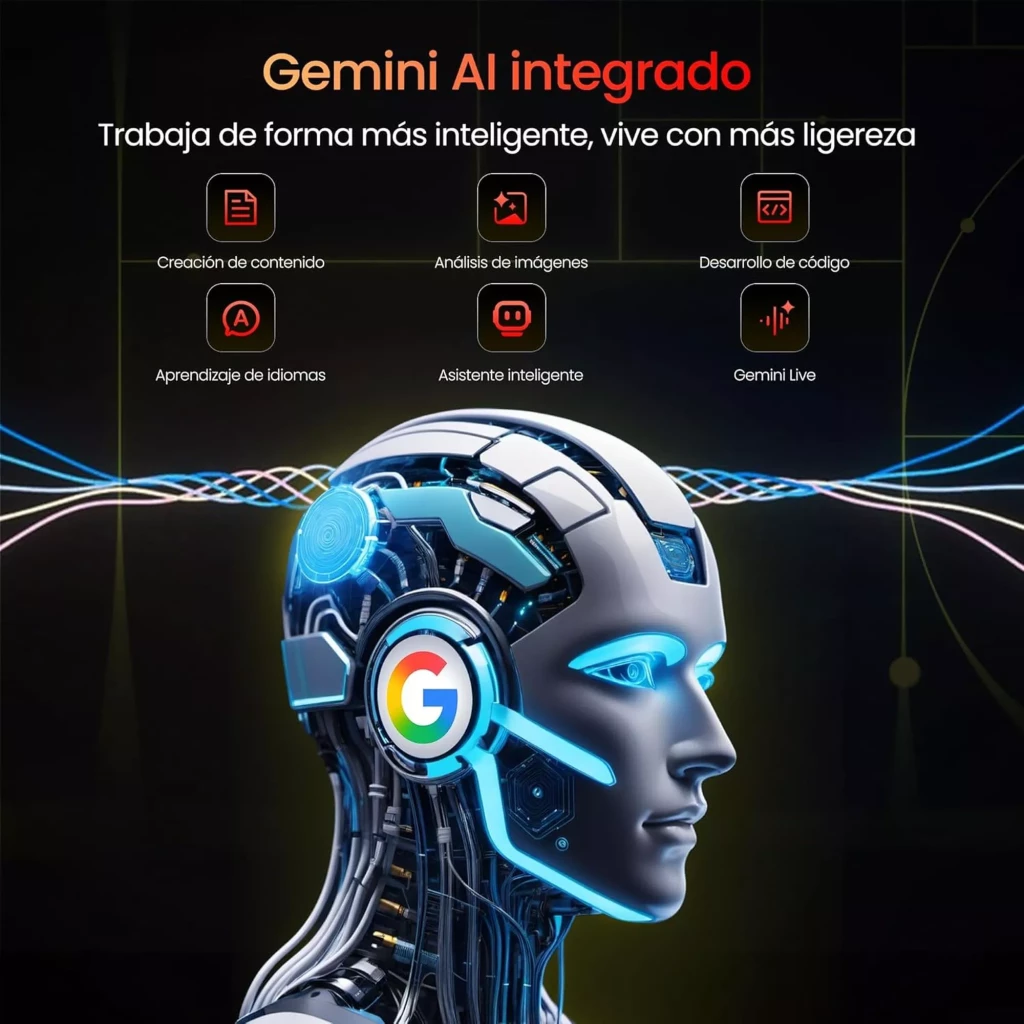 Lagenio Panther 2 blanco con pantalla de 6.7 pulgadas, diseño elegante y bordes delgados, cámara trasera múltiple y frontal en notch, acabado brillante