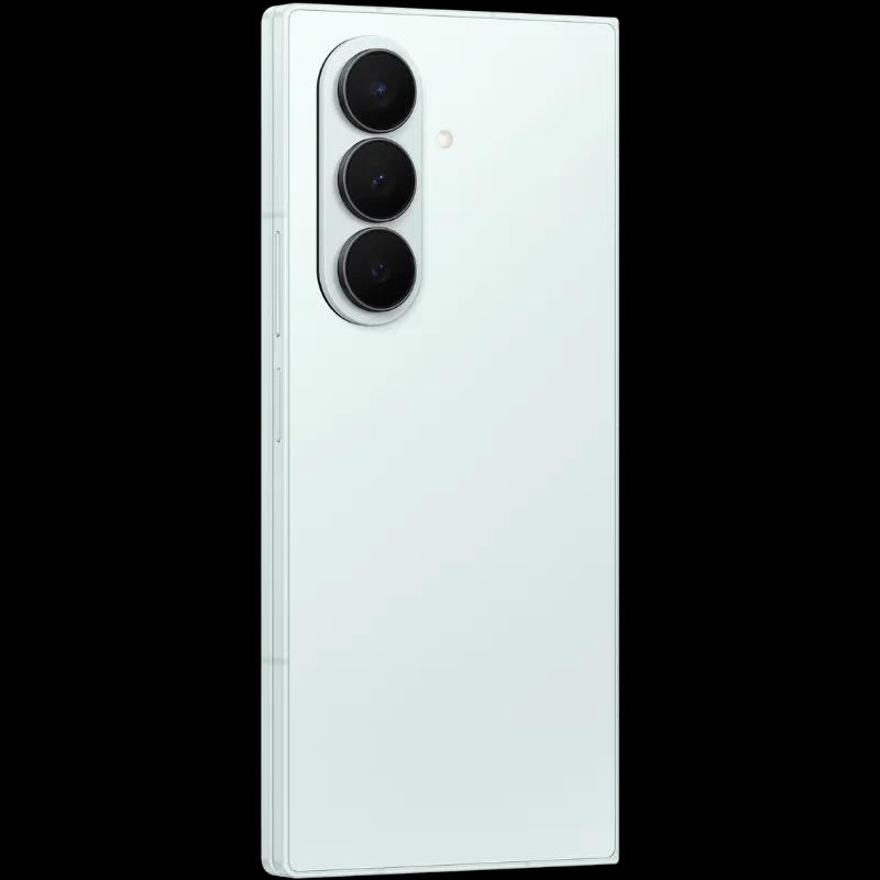 Samsung Galaxy Z Fold7 5G 12 Go 256 Go Vert Menthe, module arrière avec triple capteur aligné verticalement, dos lisse vert pâle, bords fins et anguleux