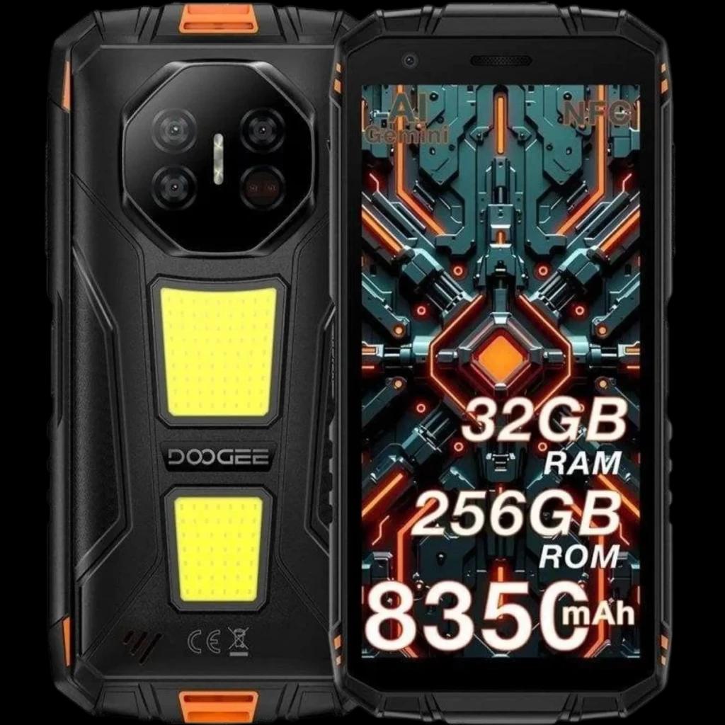 Doogee Fire 3 Max 256GB Naranja sensor principal de 48 Mpx ƒ/1.8 y 20 Mpx de visión nocturna IR 8GB RAM
