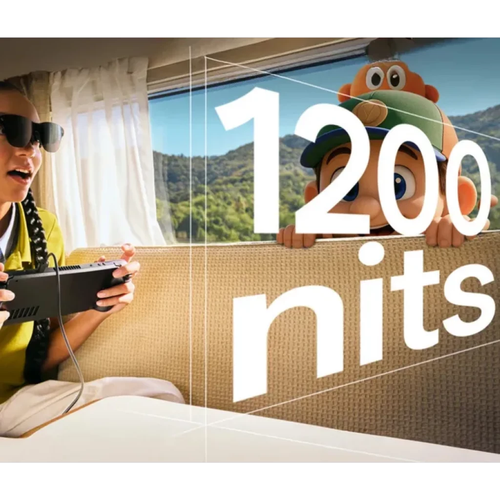 AR RayNeo Air 3S Pro eyepiece – Lunettes AR élégantes, écran lumineux 1200 nits, rafraîchissement 120 Hz, confort léger pour divertissement immersif