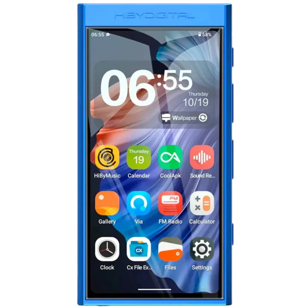 HiBy Digital M300 128 Gb Azul - Leitor Hi-Res baseado em Android 13 e ecrã tátil de 4"