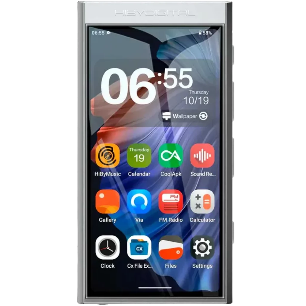 HiBy Digital M300 128 Gb Prateado - Leitor Hi-Res baseado em Android 13 e ecrã tátil de 4"