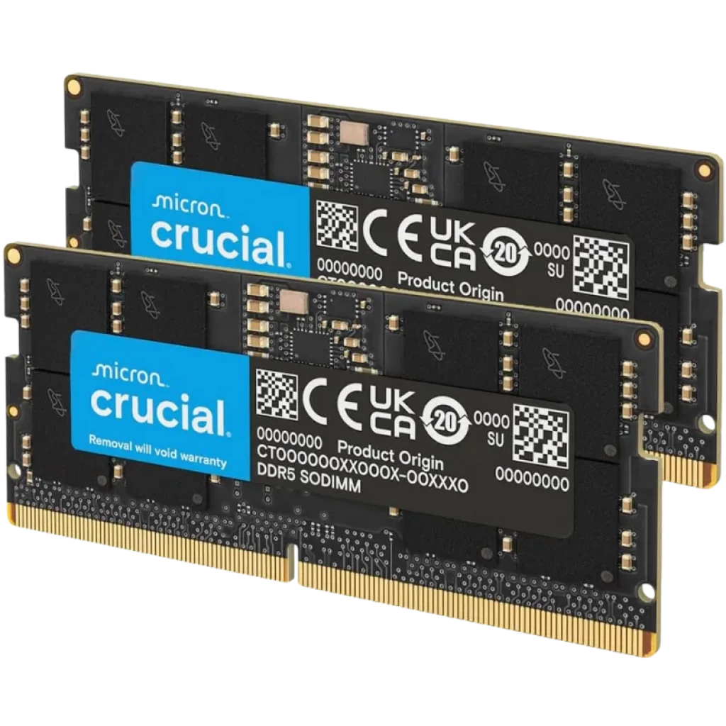 Crucial RAM DDR5 32GB Kit (2x16GB) 5600MHz SODIMM -  Memoria RAM para Ordenador Portátil/Laptop, Mini PC