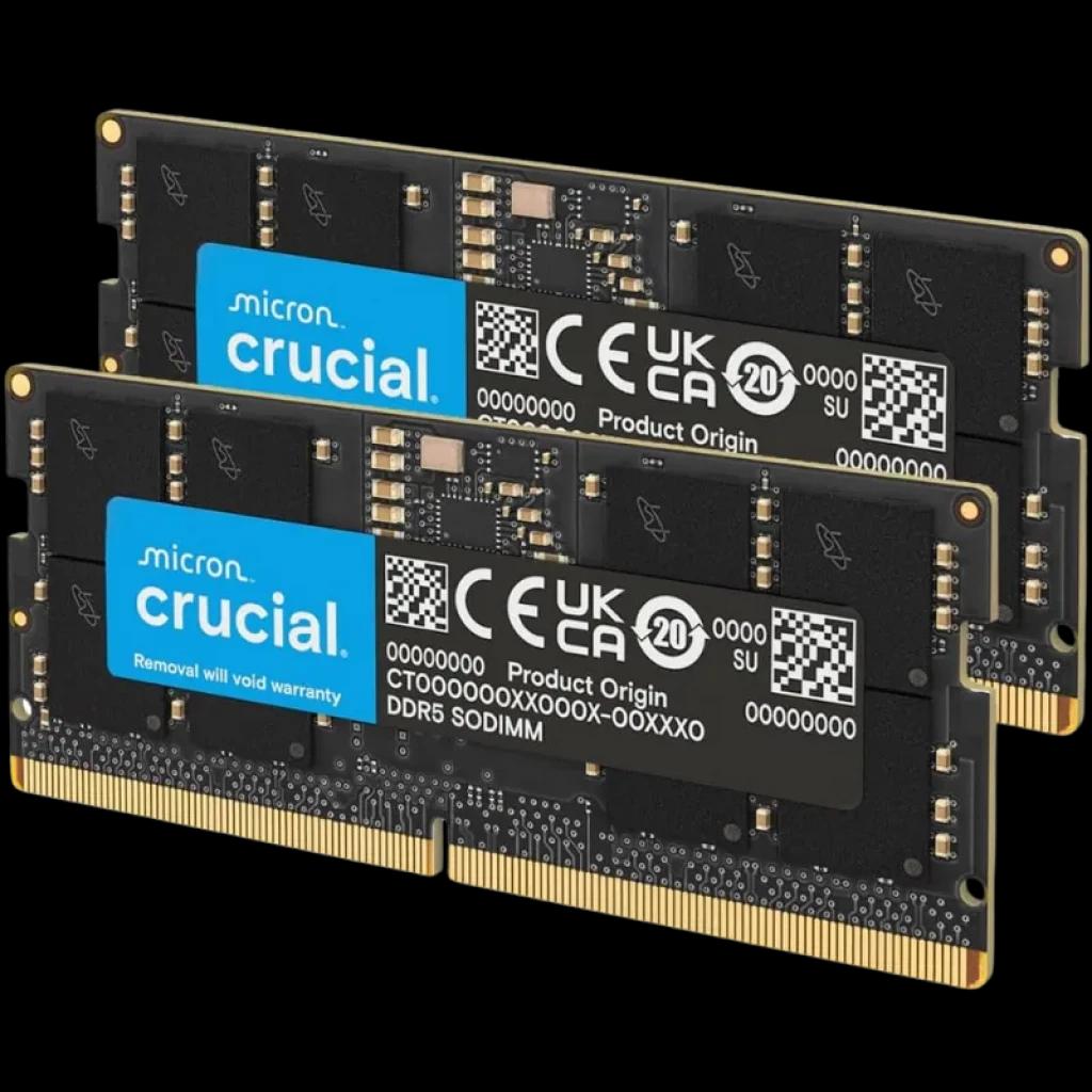 Kit Crucial RAM DDR5 32 Go (2x16 Go) 5600 MHz SODIMM -  Mémoire RAM pour ordinateur portable/laptop, mini PC