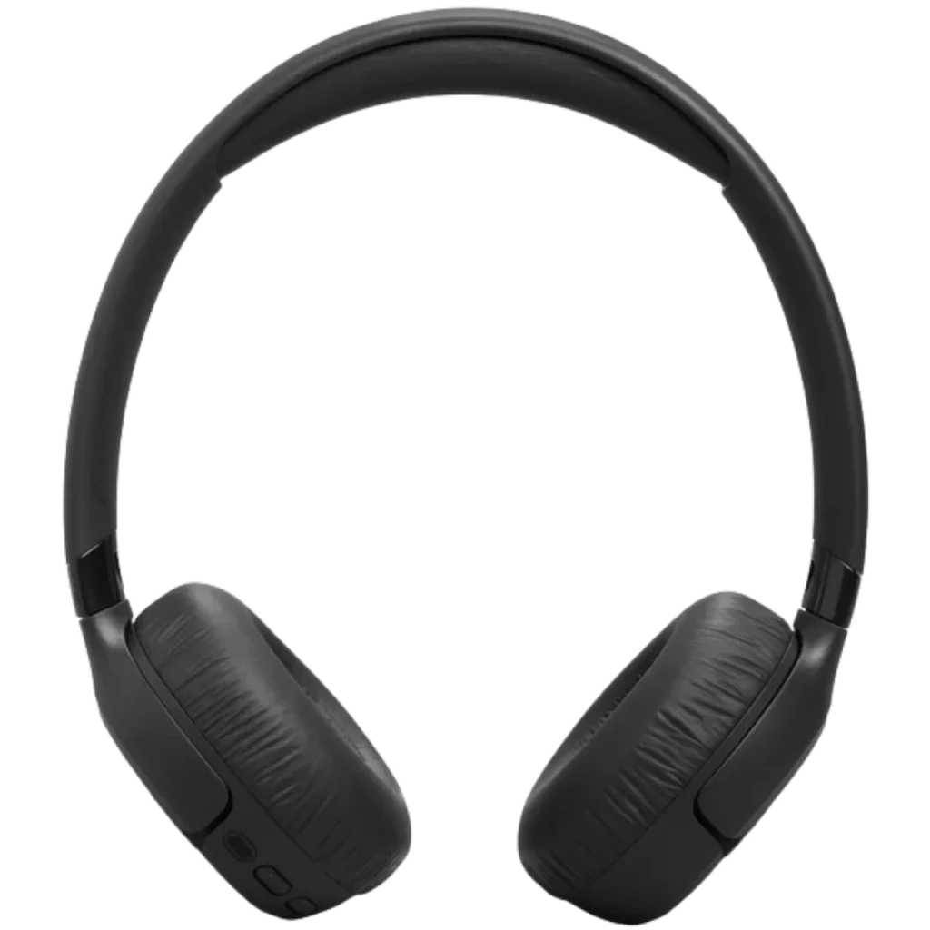 JBL Tune 680NC Noir, casque supra-auriculaire sans fil: arceau mat, oreillettes rembourrées pliables, boutons latéraux, design noir épuré avec ANC