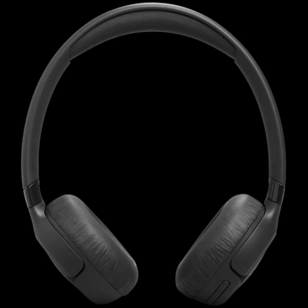 JBL Tune 680NC Noir casque supra-auriculaire sans fil à arceau rembourré coussinets pliables design épuré noir mat réduction de bruit active ANC