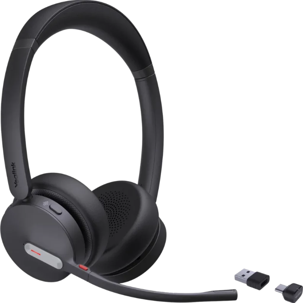 Yealink 1208704 - Auscultadores sem fios estéreo Bluetooth (USB-C e USB-A)