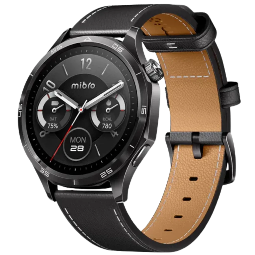 Mibro watch GT Leather Black AMOLED 1,43” 60 Hz brillo 600 nits - Reloj inteligente