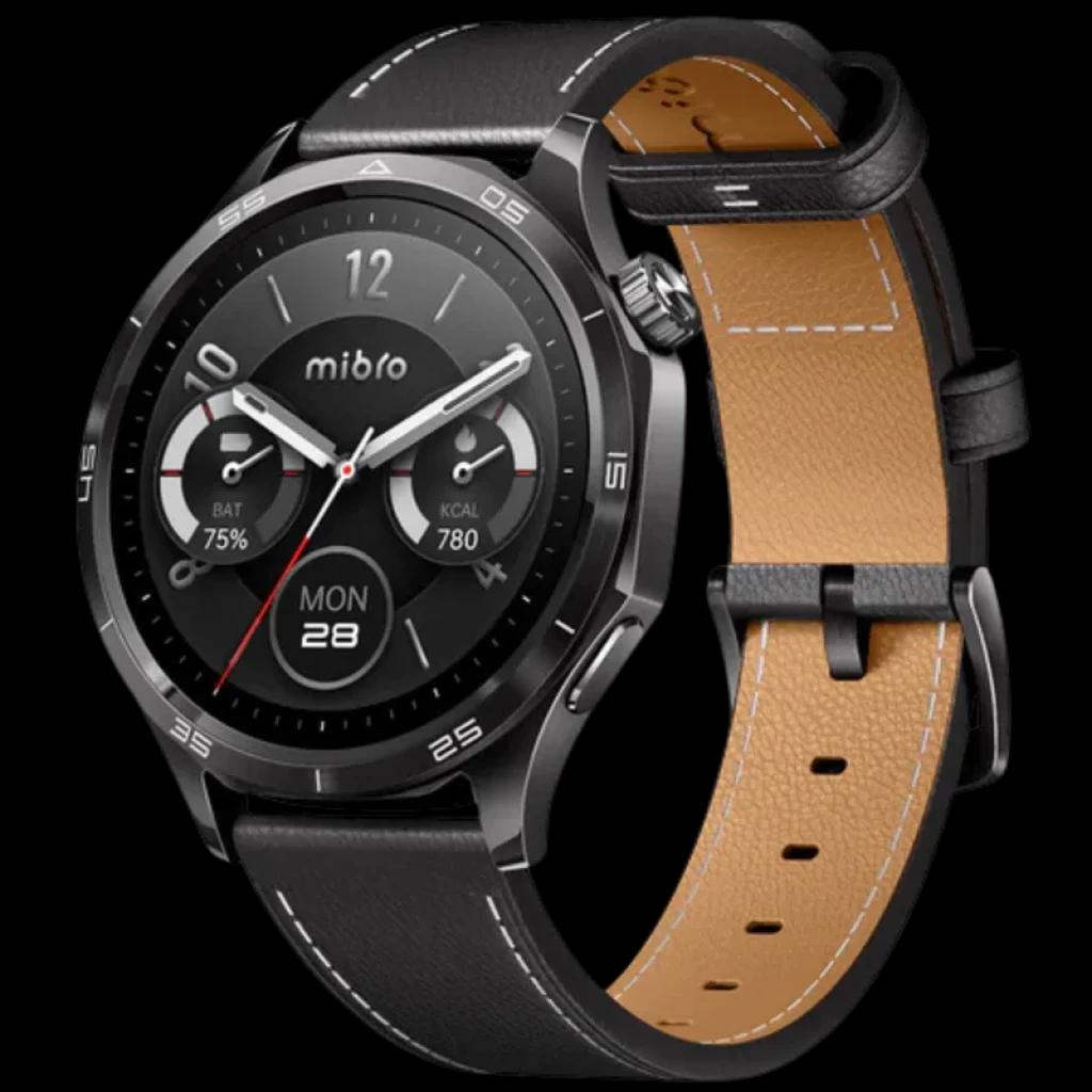 Mibro watch GT Leather Black AMOLED 1,43”  60 Hz brillo 600 nits - Reloj inteligente