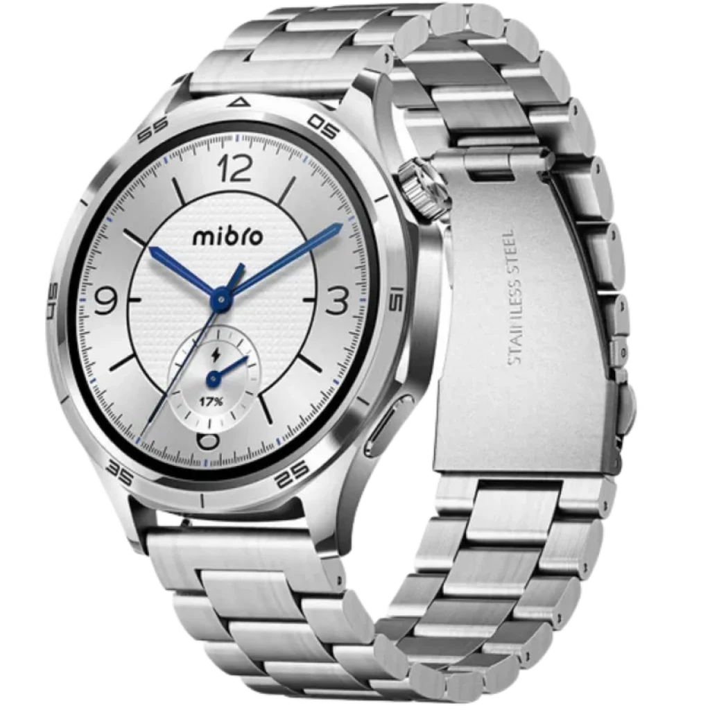 Mibro watch GT Acero inoxidable Plata pantalla AMOLED de 1,43" asistente con IA - Reloj inteligente
