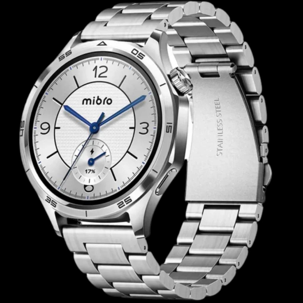 Mibro watch GT Acero inoxidable Plata pantalla AMOLED de 1,43" asistente con IA - Reloj inteligente