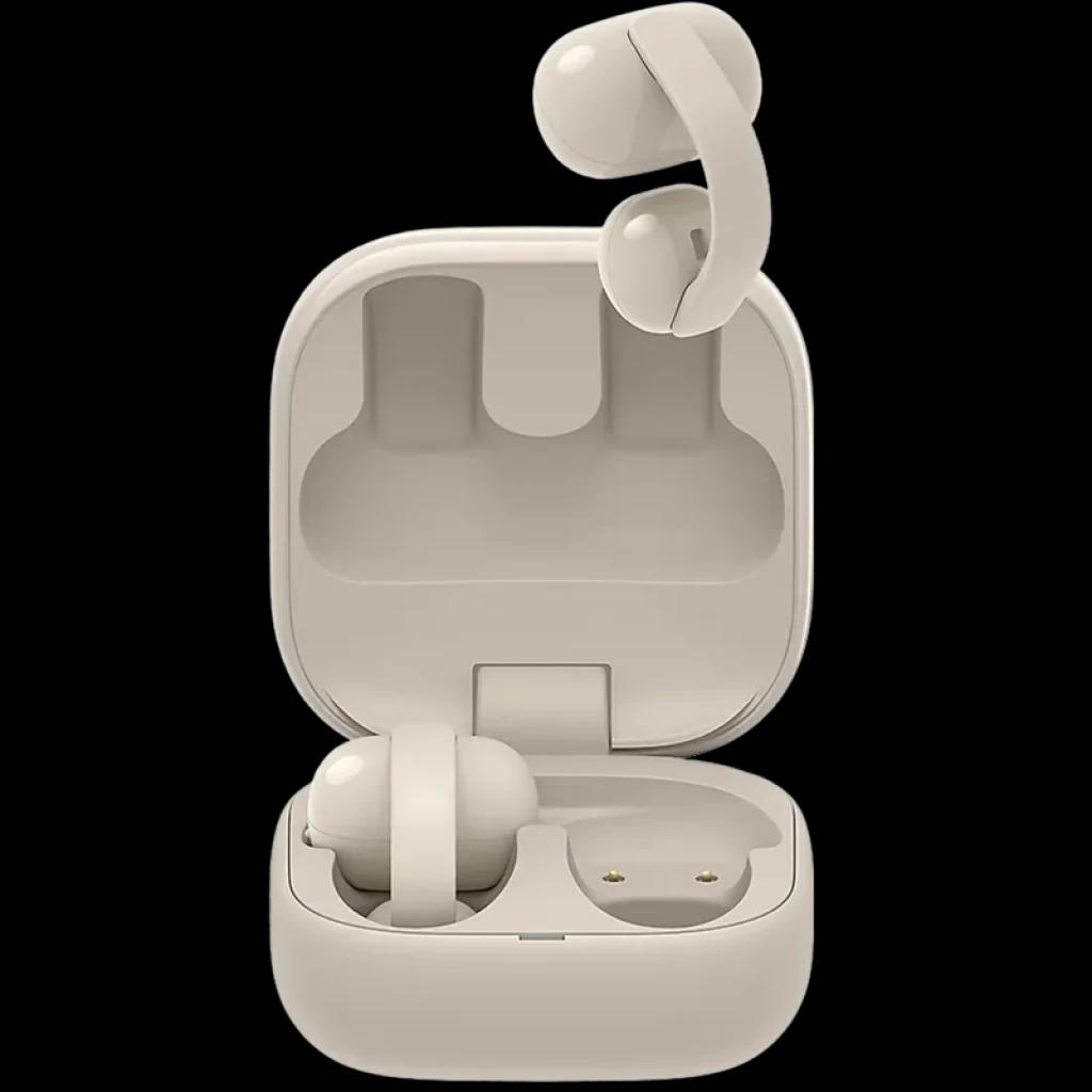 Sony LinkBuds Clip WF-LC900 Bege - Auriculares TWS Open-ear com 3 modos de audição