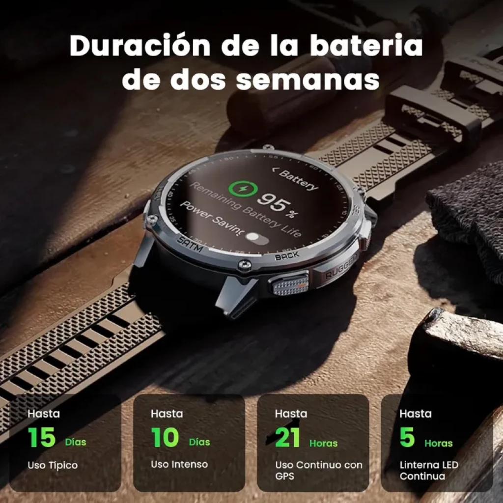 Duração da bateria do Kospet Tank T4C de acordo com a sua utilização