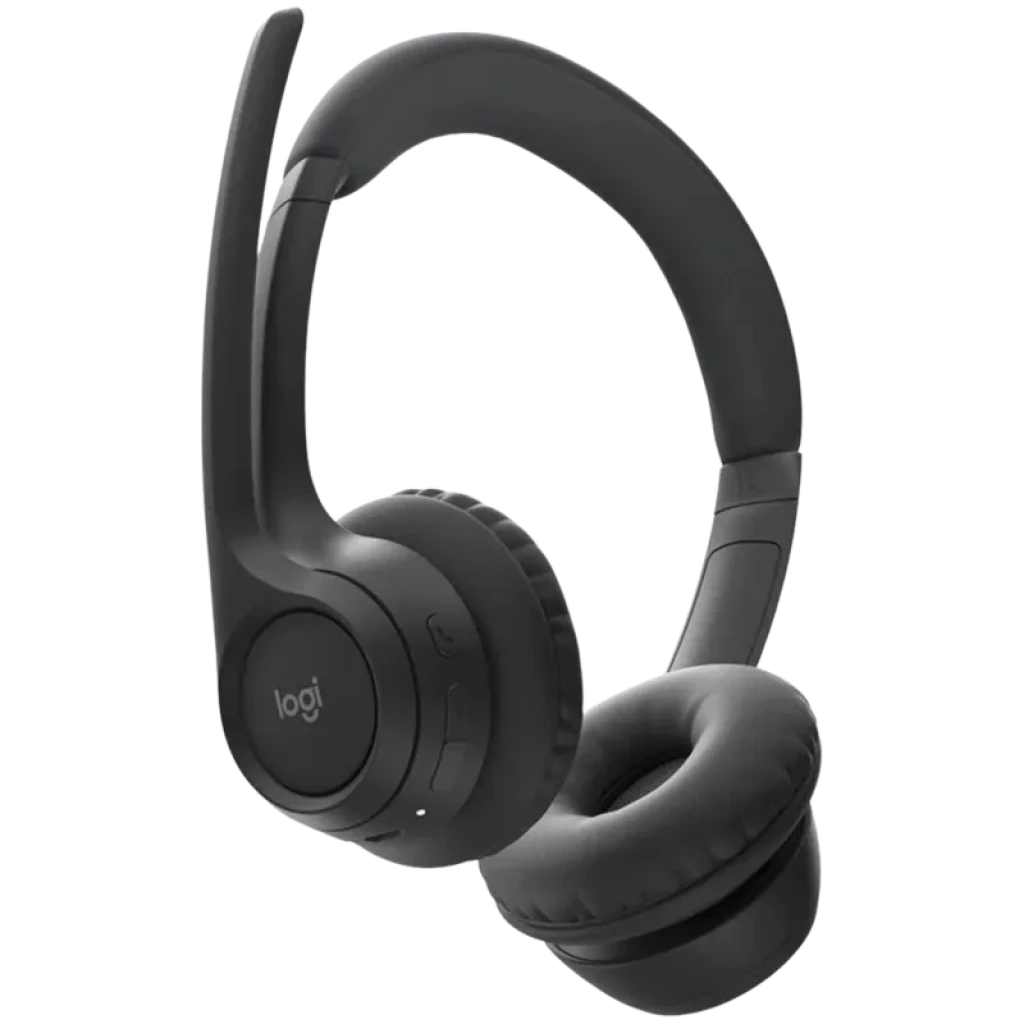 Logitech Zone 305 MS auriculares Bluetooth negros con diadema acolchada, micrófono con brazo, controles en la copa y almohadillas circumaurales, Teams