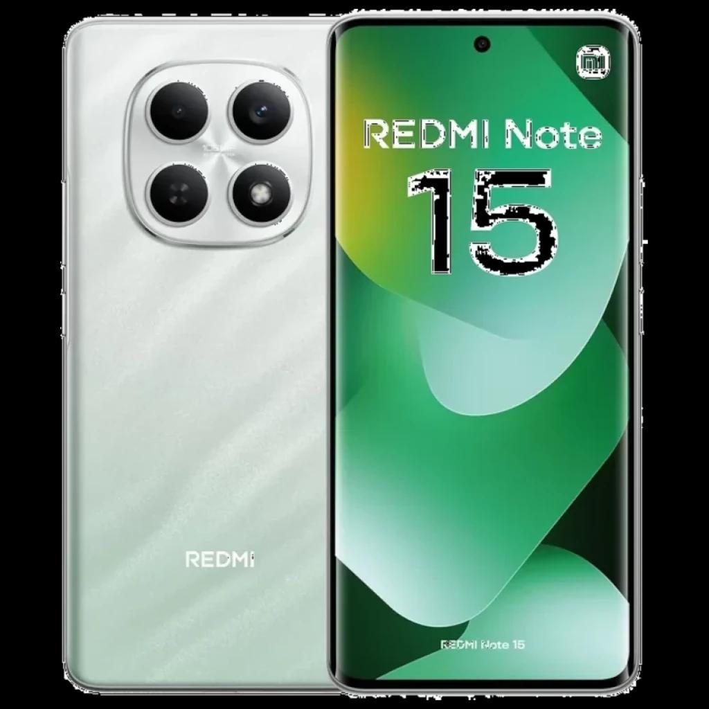Xiaomi Redmi Note 15 4G verde com ecrã FullHD+ amplo, câmara traseira quádrupla em módulo quadrado, 8 GB RAM, 128 GB e bateria 5800 mAh