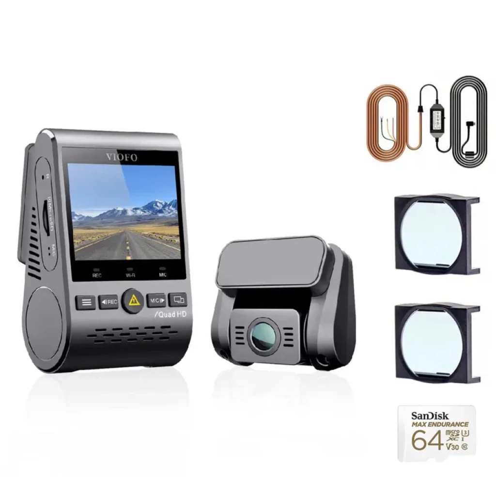 VIOFO A129 Plus Duo 2K Full HD - Dashcam dual con pantalla LCD de 2"