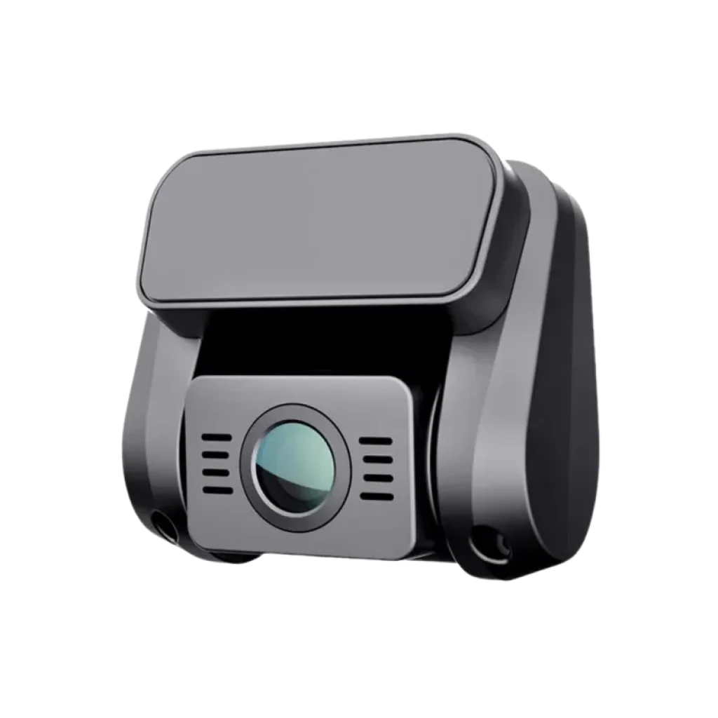 VIOFO A129 Plus Duo 2K Full HD con módulo de cámara compacto; lente gran angular, diseño negro mate, ventilación lateral y cubierta superior protectora