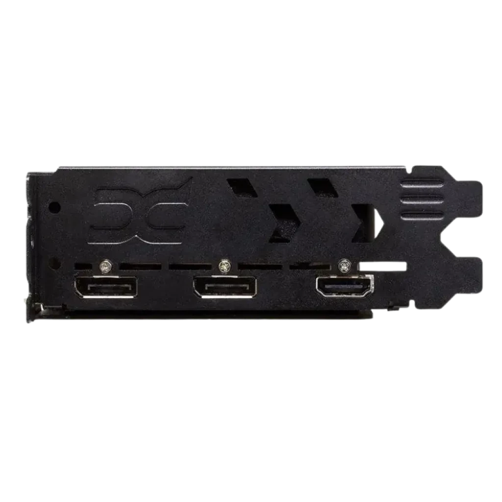 Detalle de puertos DisplayPort 2.1a y HDMI 2.1b