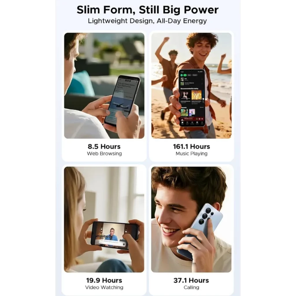 Doogee Note 56X PRO 128GB Prata com tela 6,56 polegadas, design leve, câmera traseira múltipla e destaque para bateria de longa duração