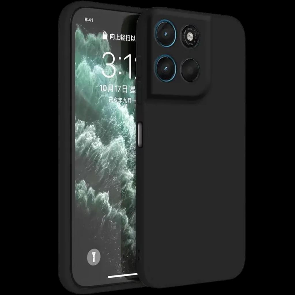 Capa Square Liquid Premium preta para Motorola G57 Power 