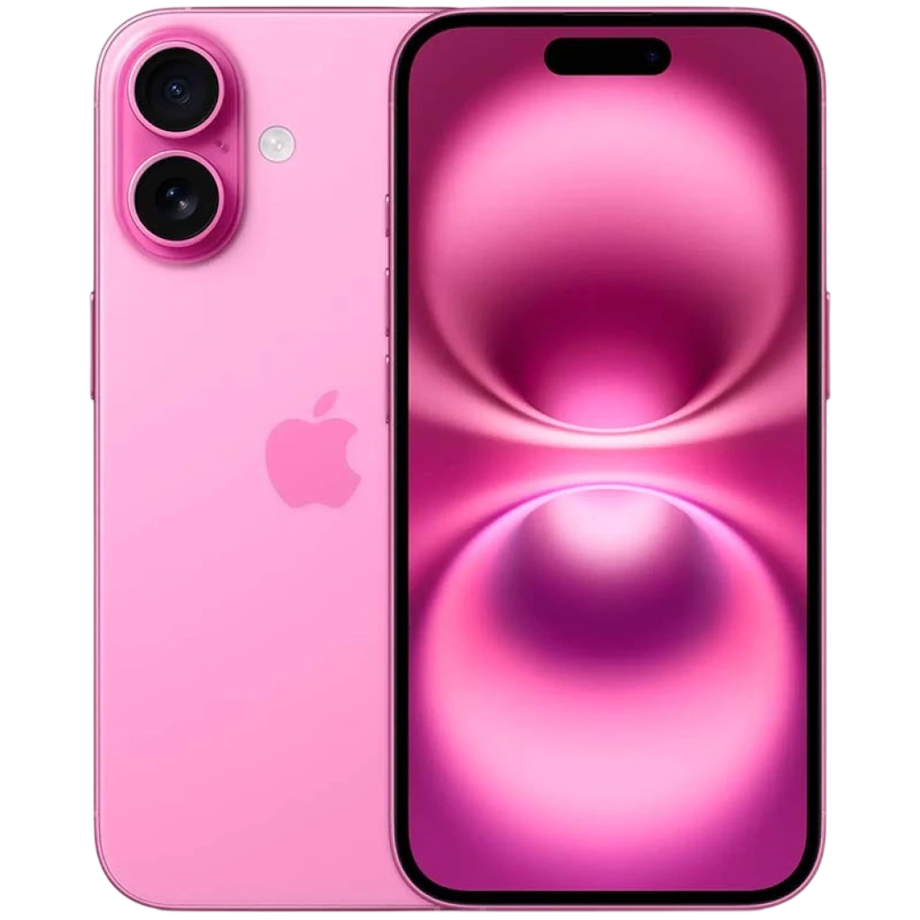 iPhone 16 5G 256 Go rose rénové état excellent, double appareil photo arrière, écran bord à bord avec Dynamic Island, finitions élégantes et brillantes