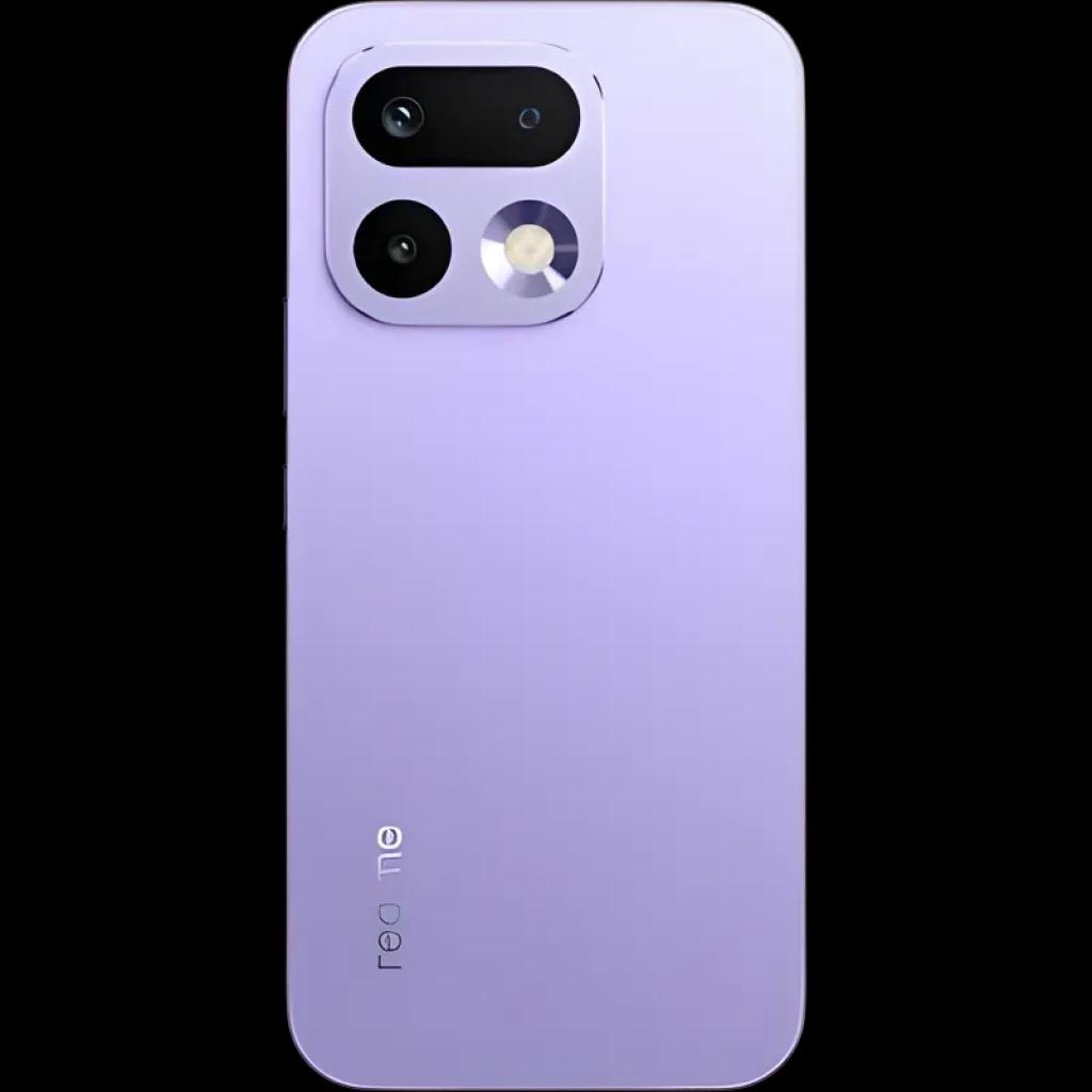 Realme 16 Pro 5G lilás com módulo de câmera LumaColor saliente, duas lentes e flash circular; traseira fosca e bordas retas, 512 GB e 8 GB RAM