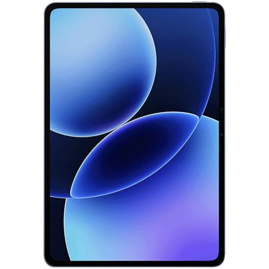 Xiaomi Pad 8 azul con pantalla 3.2K de bordes delgados, panel amplio y vibrante, marco fino negro; diseño moderno. 256GB y 12GB RAM, AdaptiveSync 144Hz