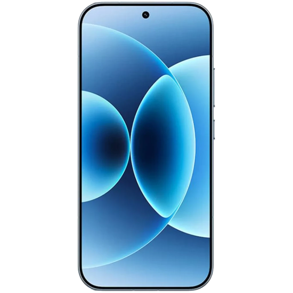 Xiaomi 17 Ice Blue con pantalla AMOLED de 6.31 pulgadas, biseles mínimos y cámara frontal centrada en perforación; diseño delgado y elegante