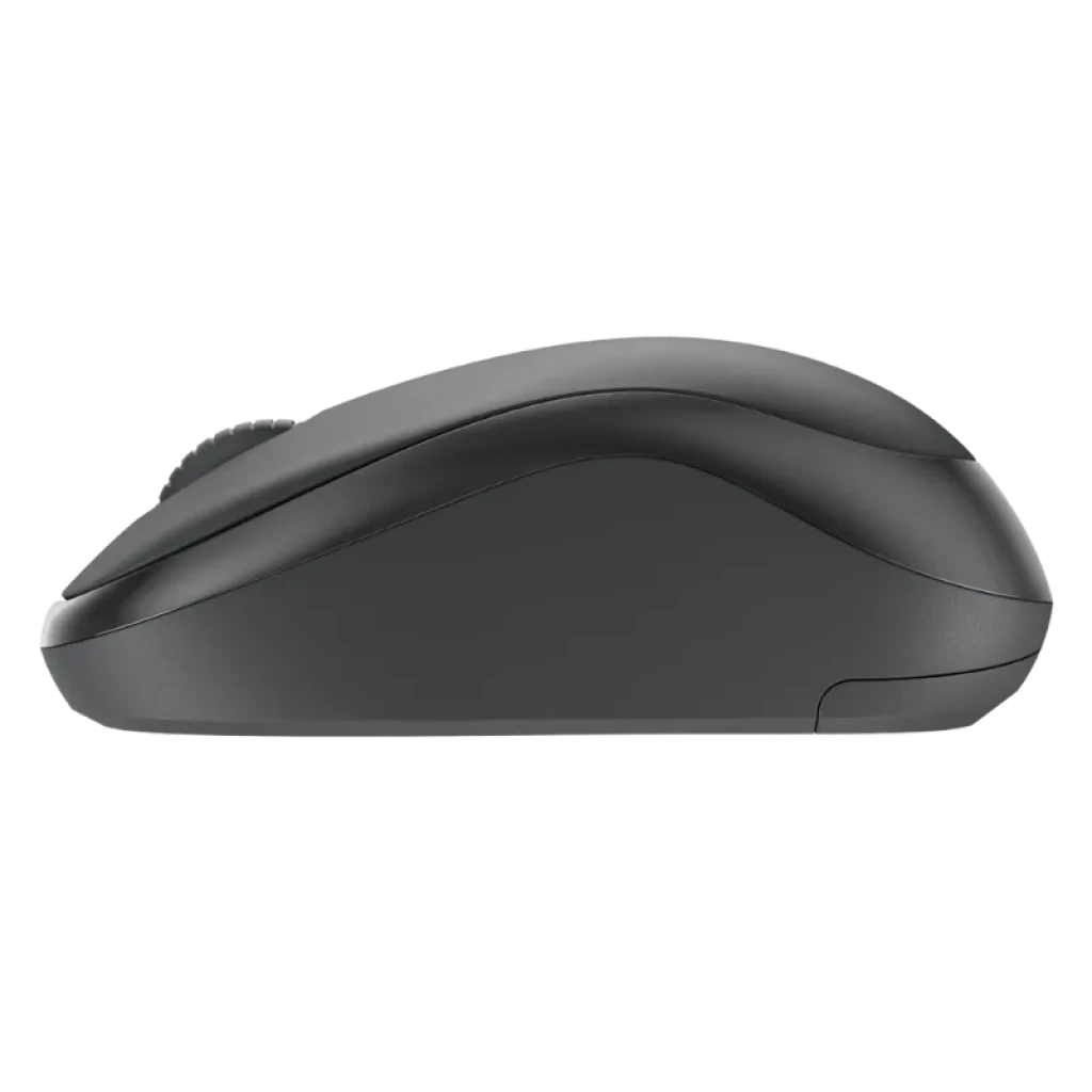 Rato sem fios Logitech M240 Grafite, perfil baixo e ergonómico, acabamento mate, 2 botões e roda de deslocamento, design compacto