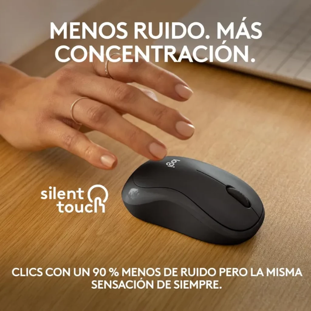 Logitech M240 Grafito, rato sem fios compacto em cinzento escuro com roda de deslocamento, design ergonómico e tecnologia SilentTouch