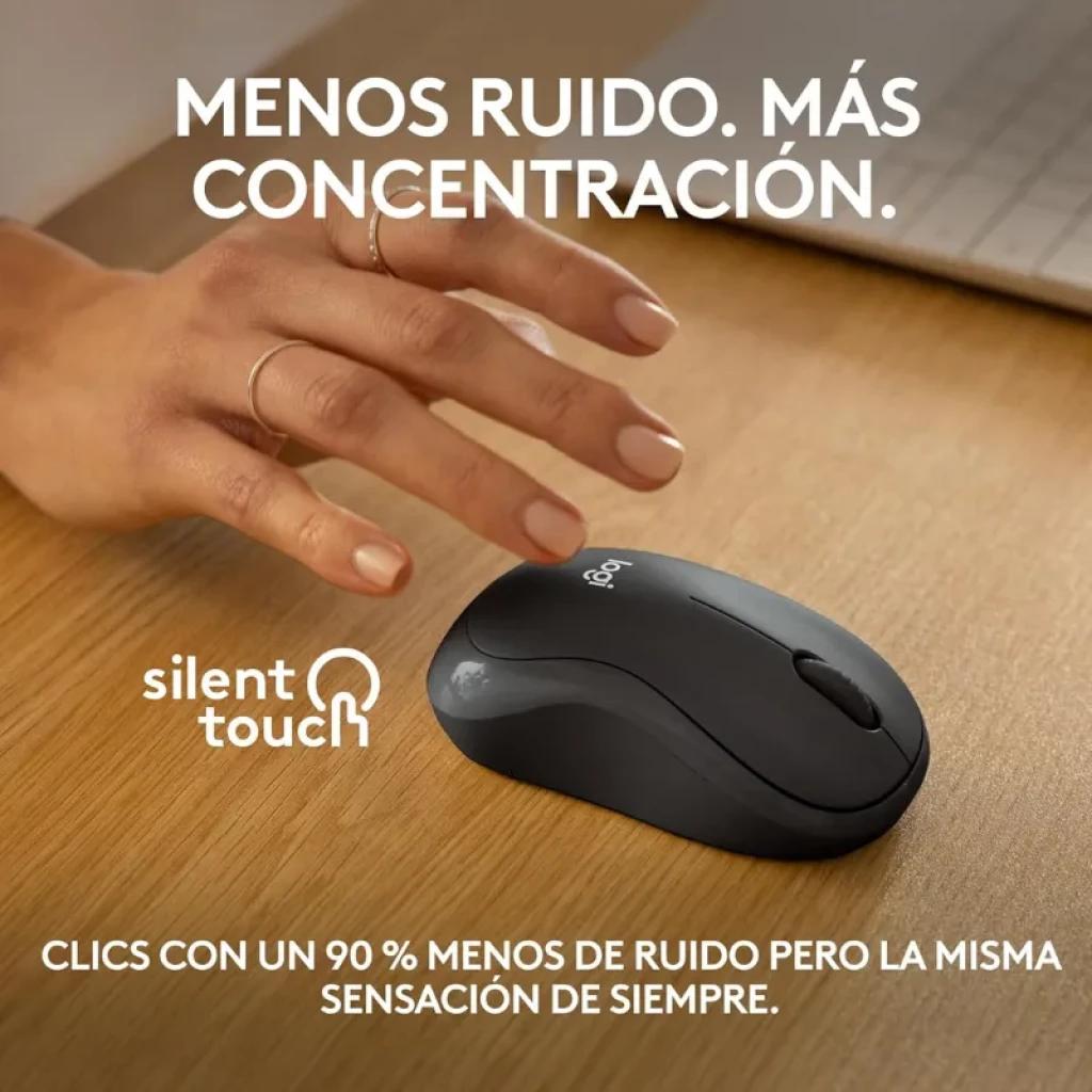 Logitech M240 Grafito, rato sem fios compacto em cinzento escuro com roda de deslocamento, design ergonómico e tecnologia SilentTouch