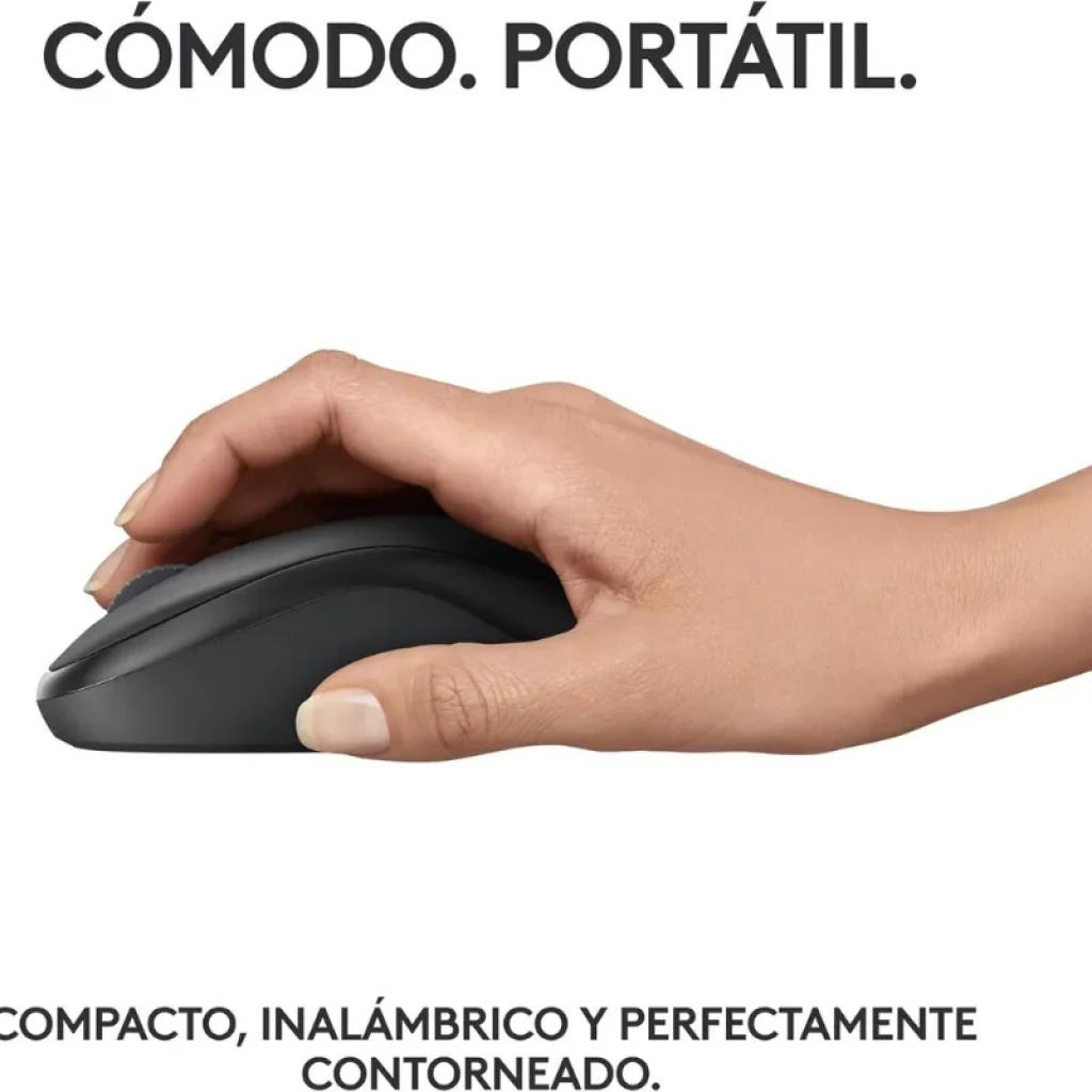 Rato sem fios Logitech M240 Grafite, 1000 DPI, design compacto e ergonómico. Acabamento mate, roda de deslocamento e botões suaves sob a mão