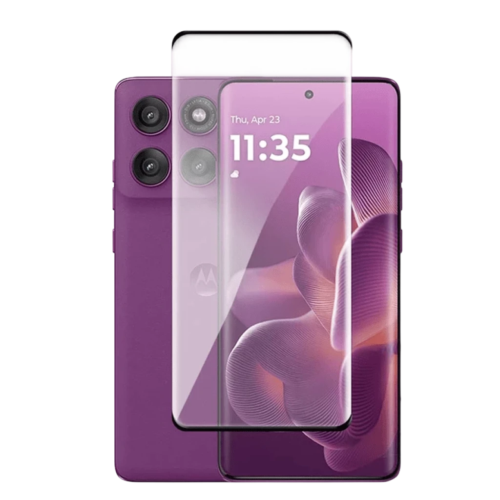 Protecteur en verre trempé 3D plein écran pour Motorola Edge 60 Neo, bords incurvés, découpe caméra précise, haute transparence et couverture totale