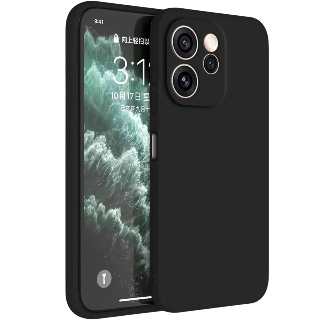 Funda Square Liquid Premium negro para Oppo Reno15 F / Reno 15 FS 5G