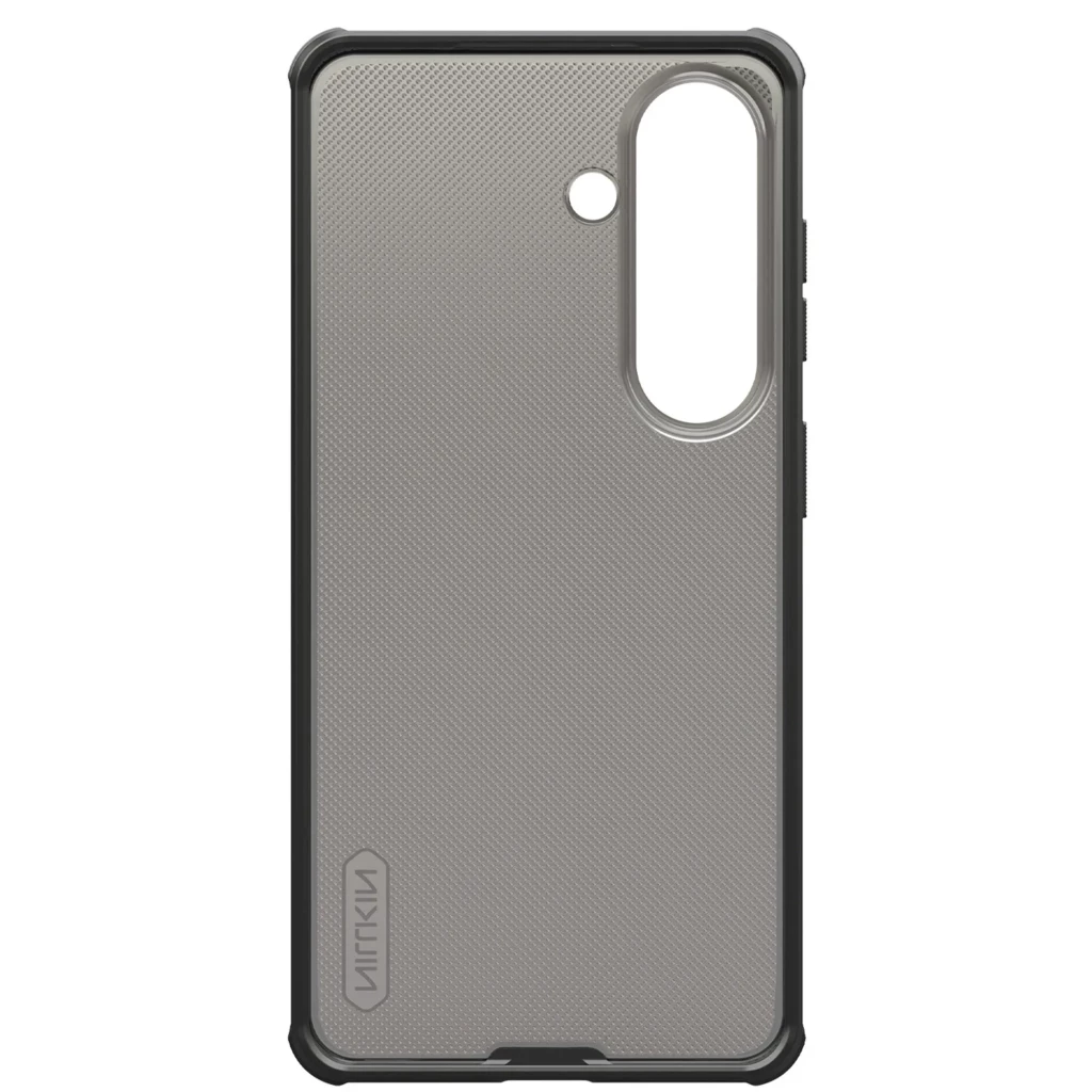 Capa Nillkin Super Frosted Shield Pro para Samsung Galaxy S26+ em Transparent Black, traseira texturizada antiderrapante, bordas reforçadas e recorte da