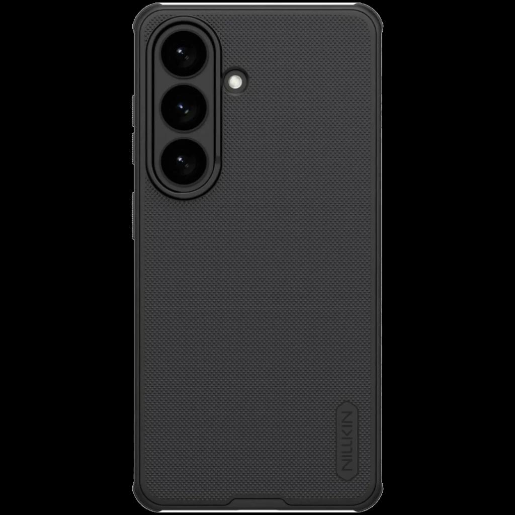 Nillkin Funda Super Frosted Shield Pro Samsung Galaxy S26 Negro con textura antideslizante, acabado mate, bordes reforzados y recortes precisos para cámara y