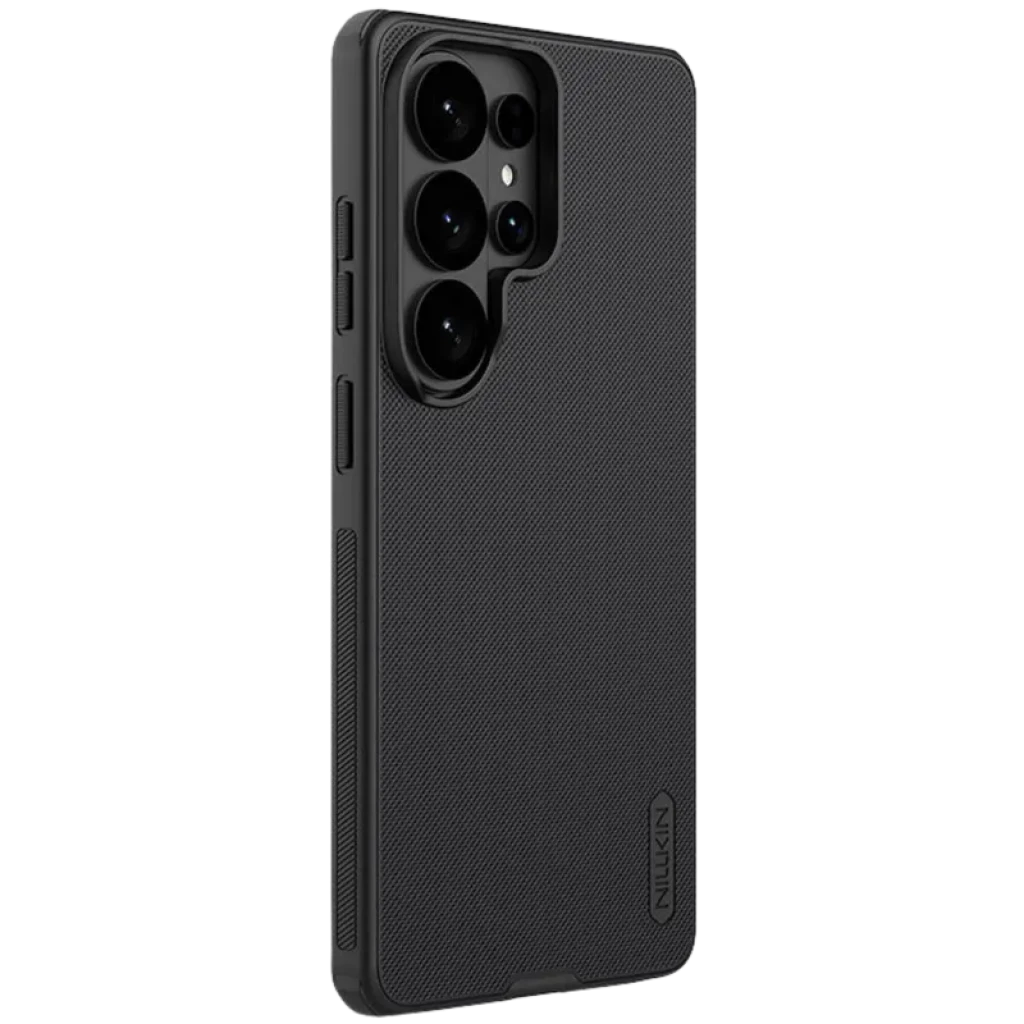 Nillkin Funda Super Frosted Shield Pro para Samsung Galaxy S26 Ultra en negro, textura antideslizante, borde elevado para cámaras y botones precisos