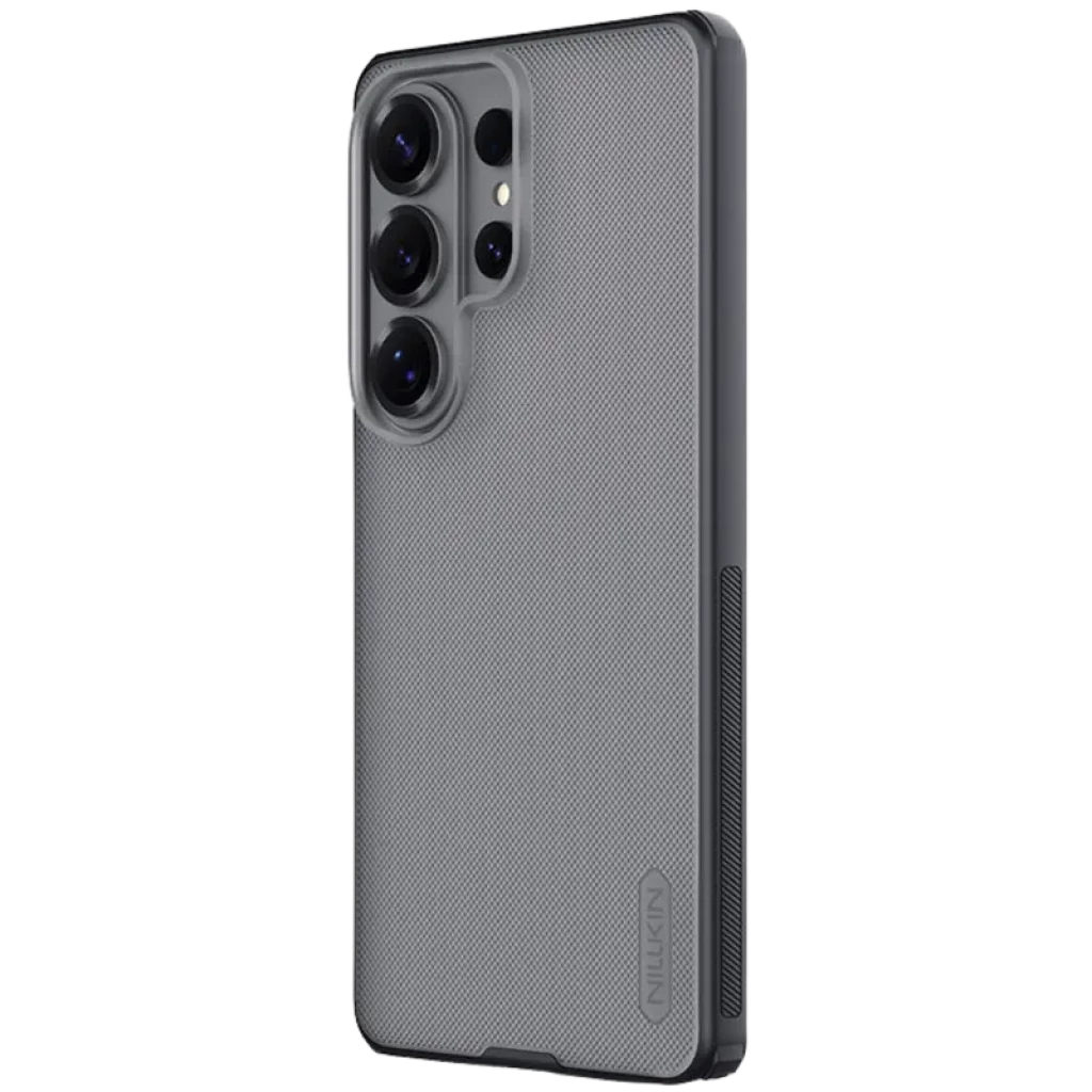 Nillkin Étui Super Frosted Shield Pro pour Samsung Galaxy S26 Ultra noir transparent, dos texturé antidérapant, coins renforcés, découpes précises pour