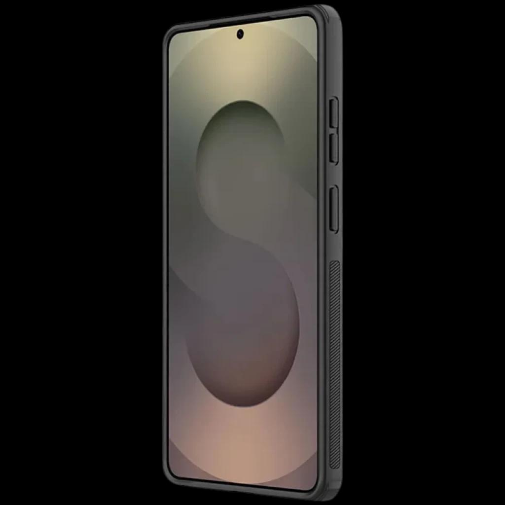 Coque Nillkin Super Frosted Shield Pro pour Samsung Galaxy S26 Ultra noir transparent, fine, antidérapante, bords texturés, découpes précises, protection