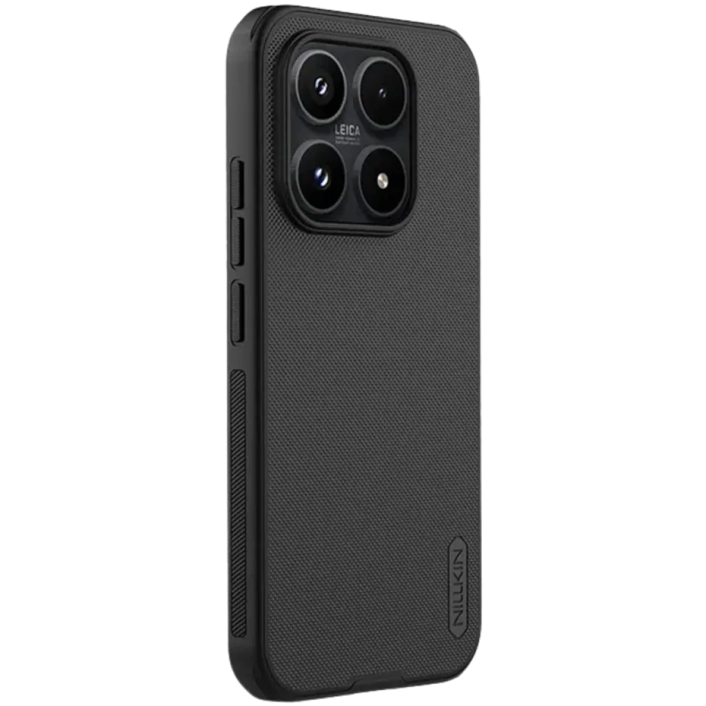 Funda Nillkin Super Frosted Shield Pro para Xiaomi 17 en color negro, textura antideslizante, bordes reforzados y recortes precisos para cámara y botones