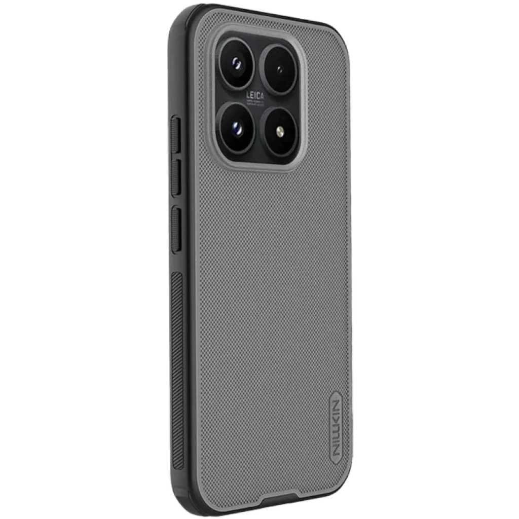 Funda Nillkin Super Frosted Shield Pro para Xiaomi 17 en color negro transparente, textura antideslizante, bordes reforzados y recortes precisos para cámara y