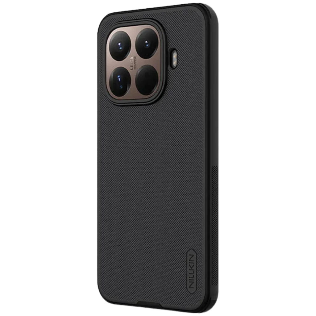 Nillkin Funda Super Frosted Shield Pro Xiaomi 15T Pro Negro: carcasa rígida mate antideslizante, textura microgranulada, bordes elevados y recortes precisos