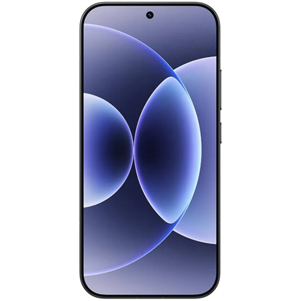 Xiaomi 17 negro con pantalla QuadHD casi sin bordes y cámara frontal en orificio central; diseño elegante, 512GB, 12GB RAM y carga rápida 100W