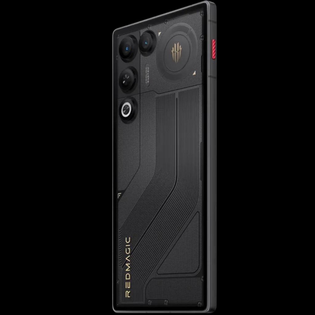 Nubia Redmagic 11 Air 5G Phantom negro con triple cámara trasera, módulo circular con logo iluminado, líneas gamer, detalles RGB y acabado texturizado