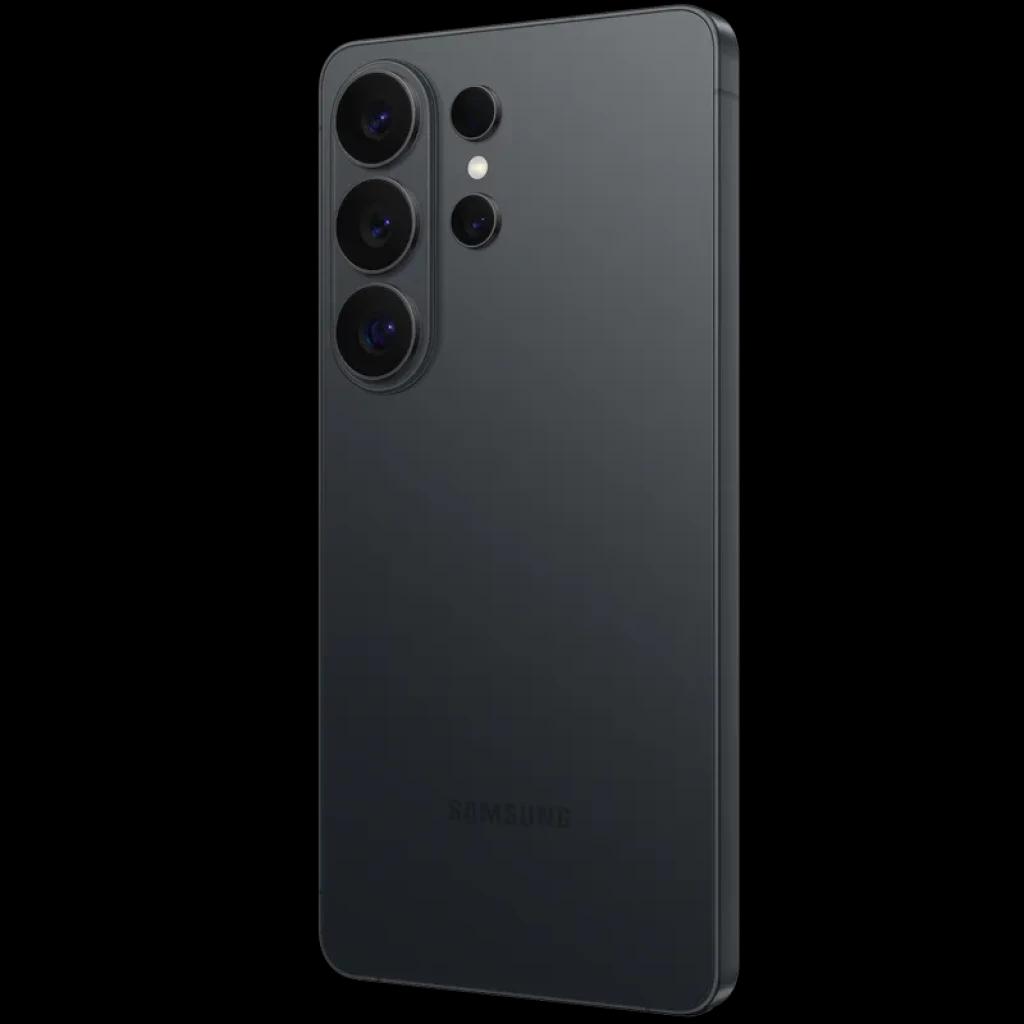 Samsung Galaxy S26 Ultra 5G negro con triple cámara grande y sensor extra, módulo vertical, acabado mate elegante y bordes rectos en aluminio