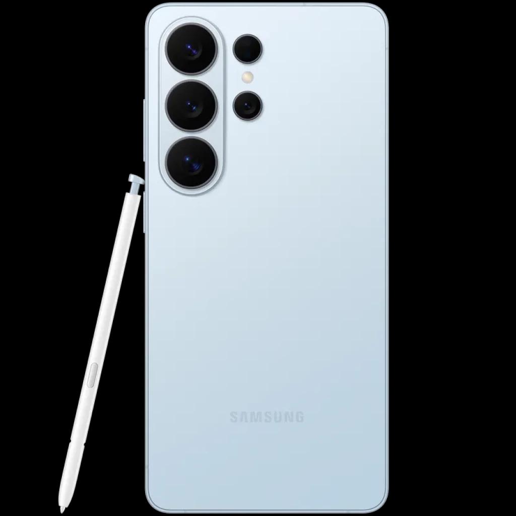 Samsung Galaxy S26 Ultra 5G Sky Blue avec S Pen, dos mat bleu ciel, module photo quadruple proéminent, design premium aux bords plats 256 Go 12 Go RAM